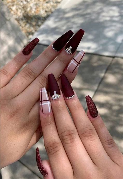 fall nails ideas coffin